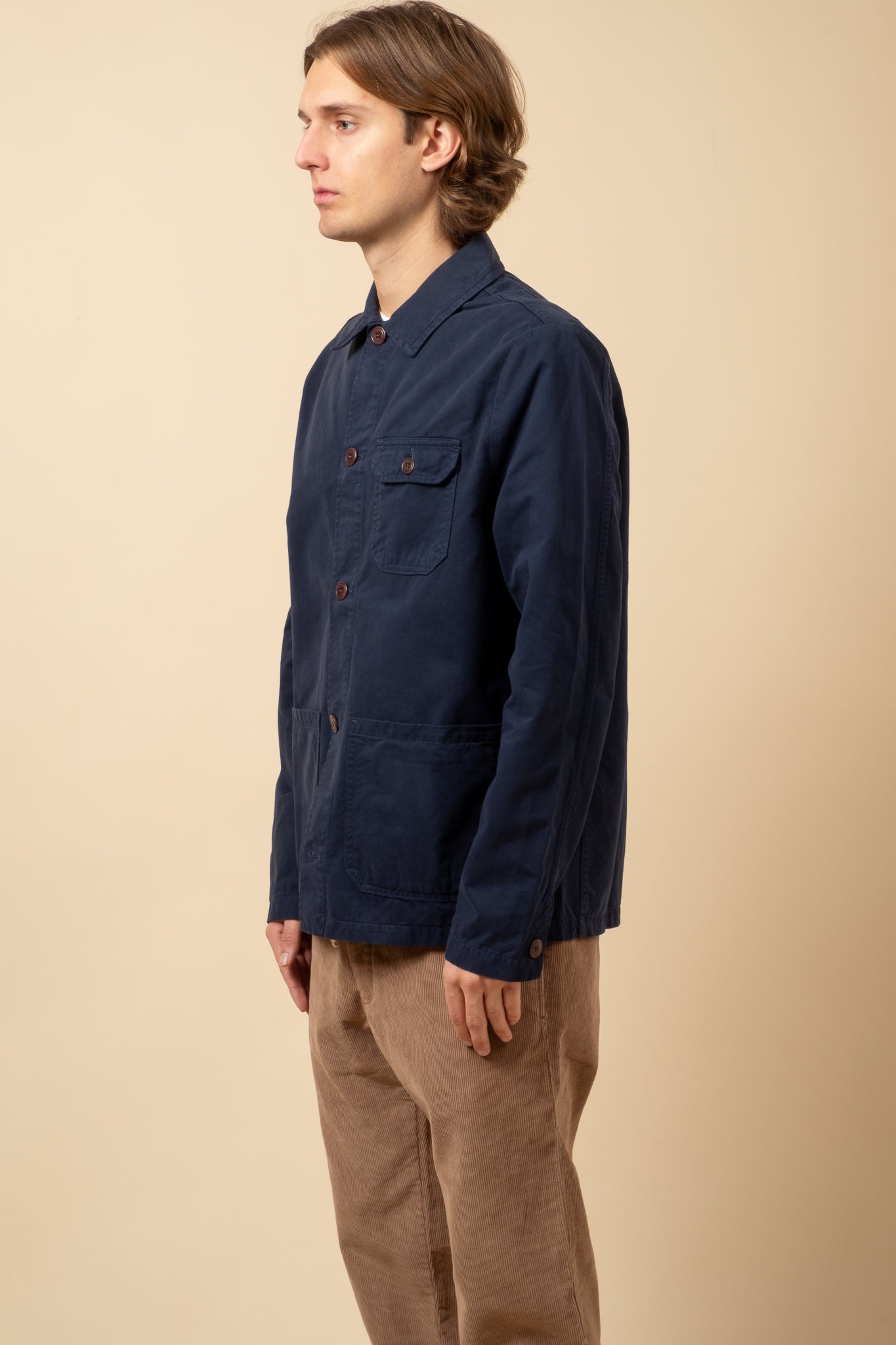 Worker Jacket Double Twisted Twill - Navy