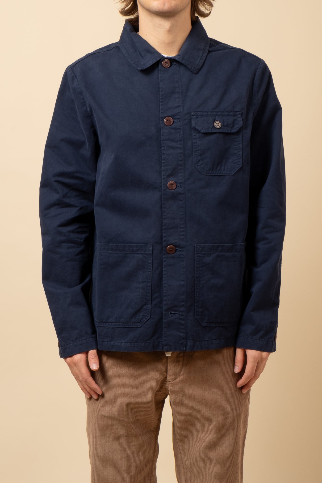 Worker Jacket Double Twisted Twill - Navy