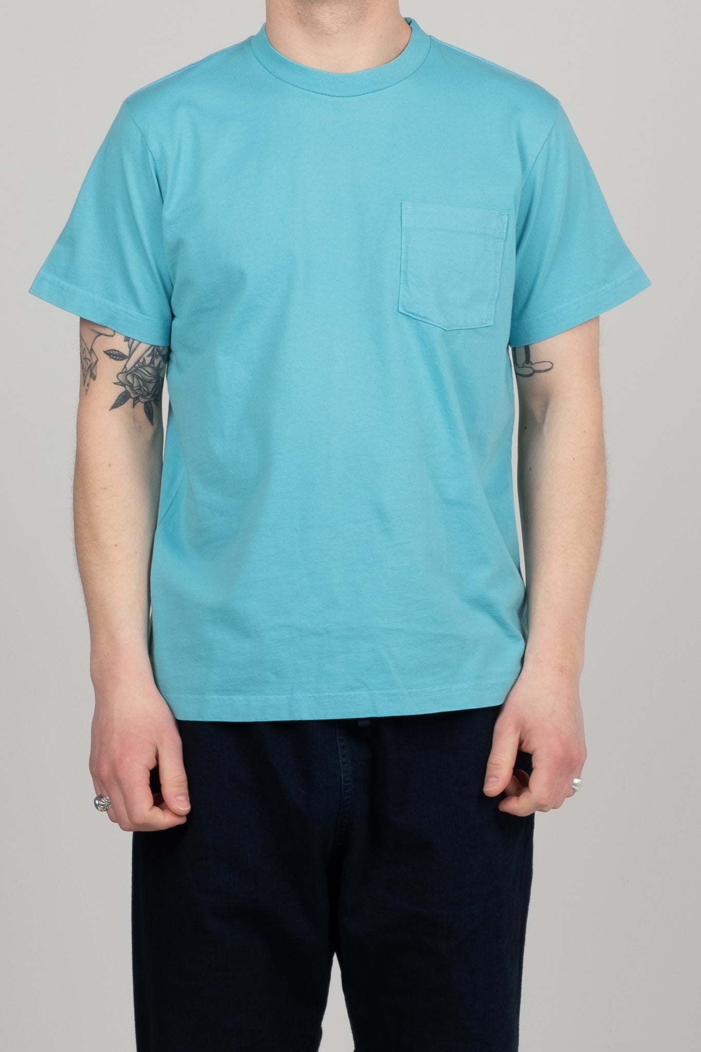 S/S Pocket Tee - Aqua