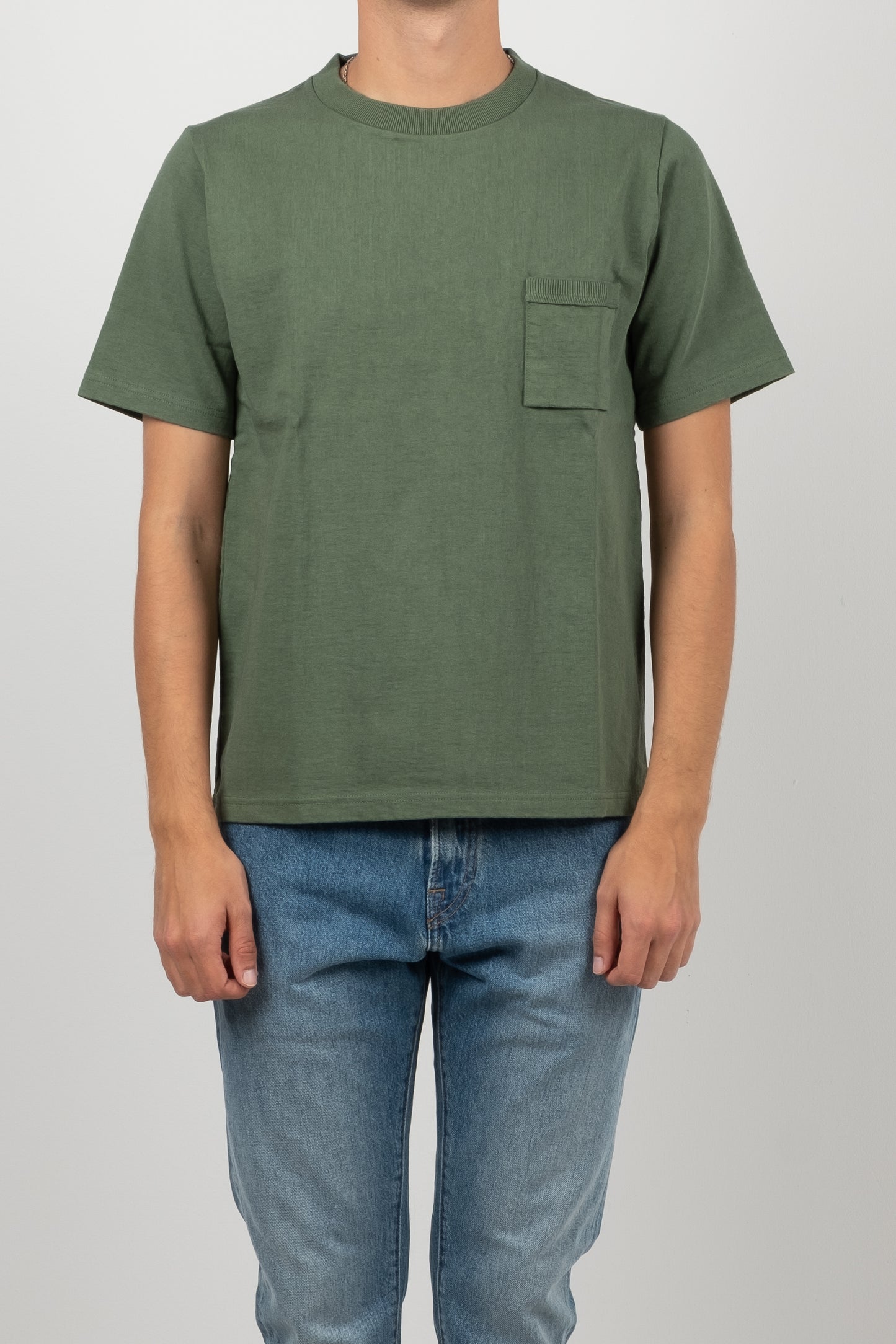 High Density Pocket Tee - Ash Green