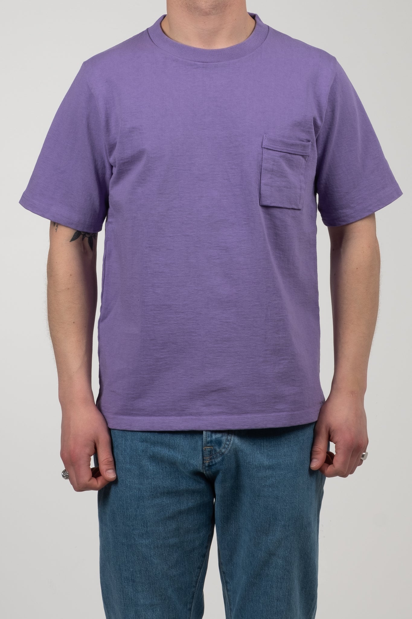 High Density Pocket Tee - Ash Purple