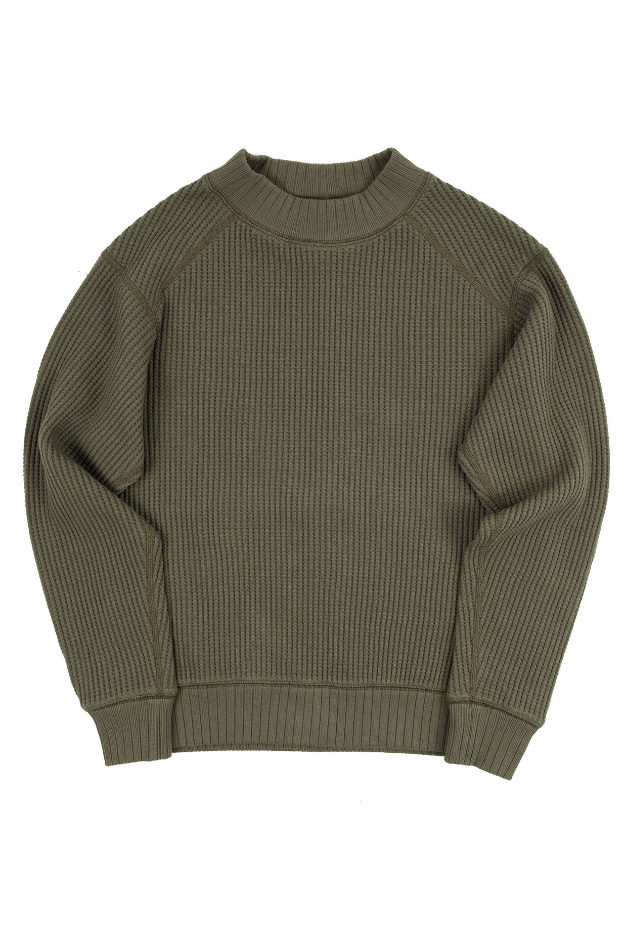 Waffle Midneck Sweater - Dark Clover