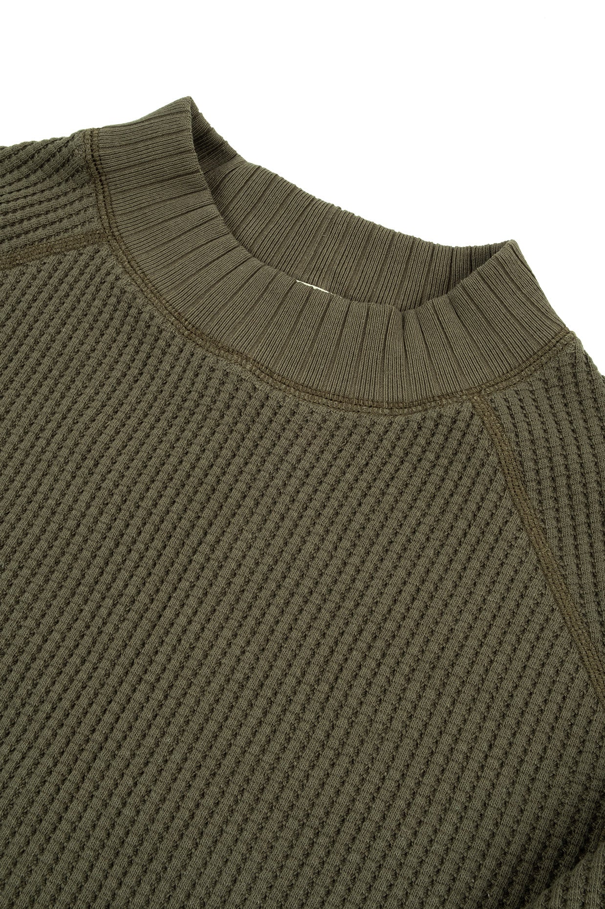 Waffle Midneck Sweater - Dark Clover