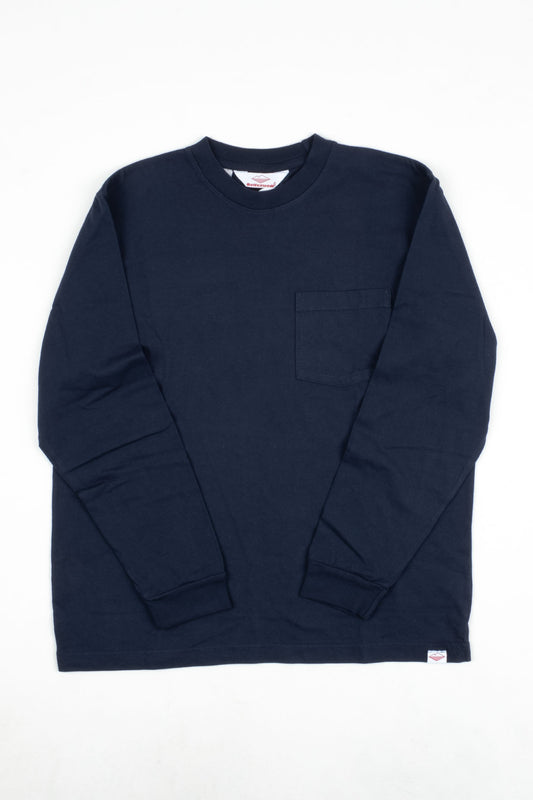 Long Sleeve Pocket Tee - Navy