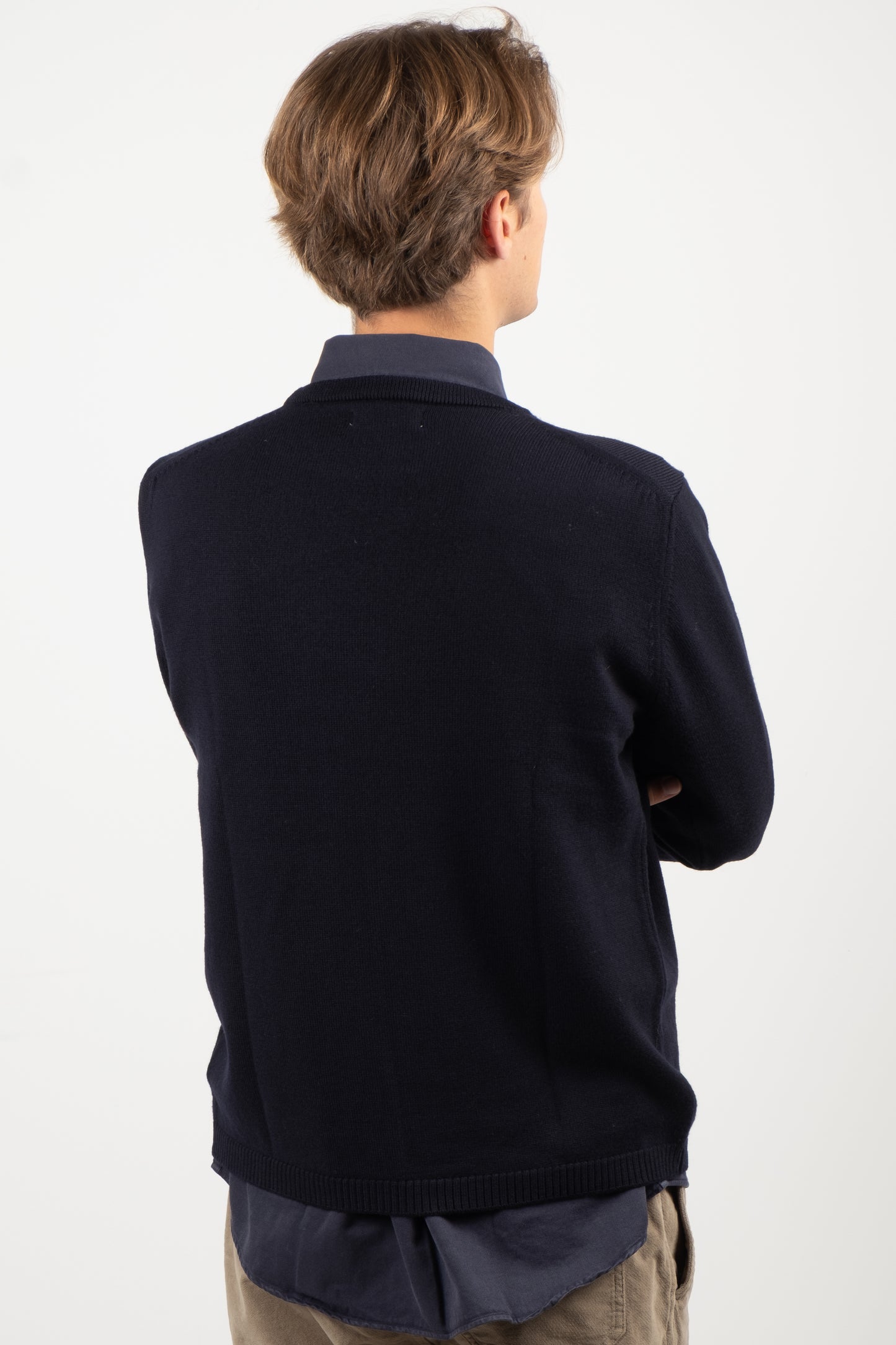 Good Basics Merino Wool Pullover - Dark Navy