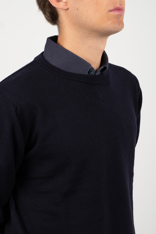 Good Basics Merino Wool Pullover - Dark Navy