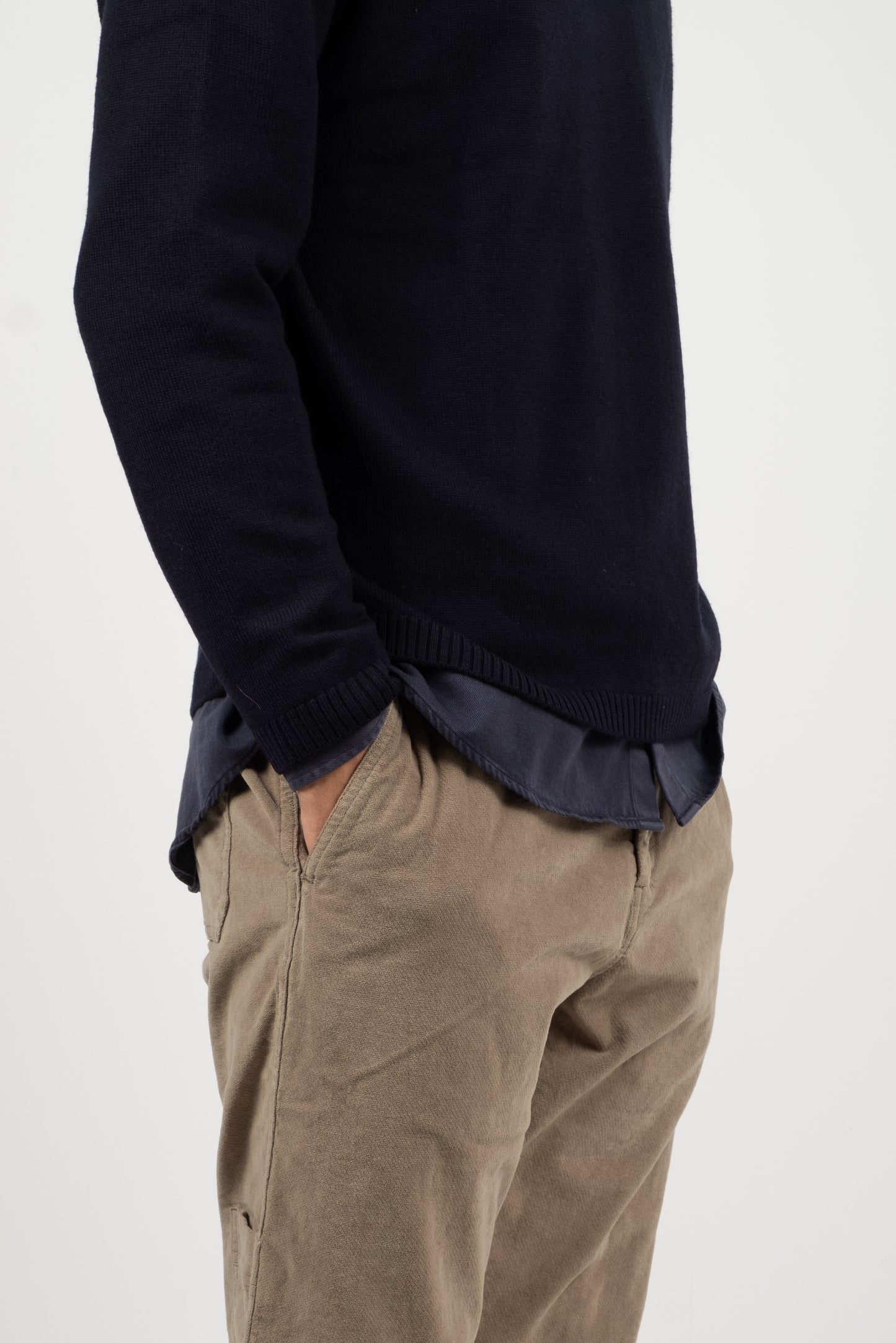 Good Basics Merino Wool Pullover - Dark Navy