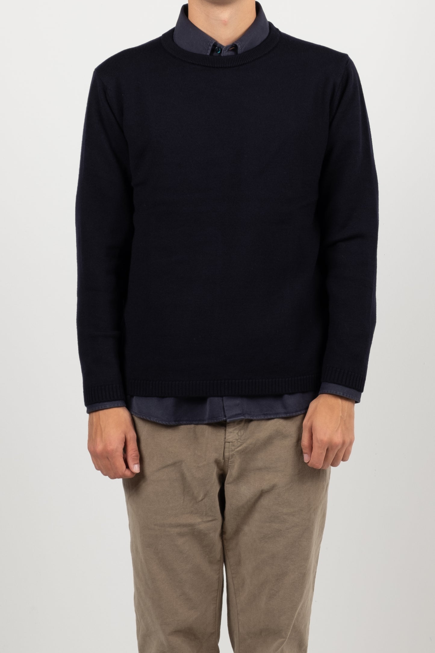 Good Basics Merino Wool Pullover - Dark Navy