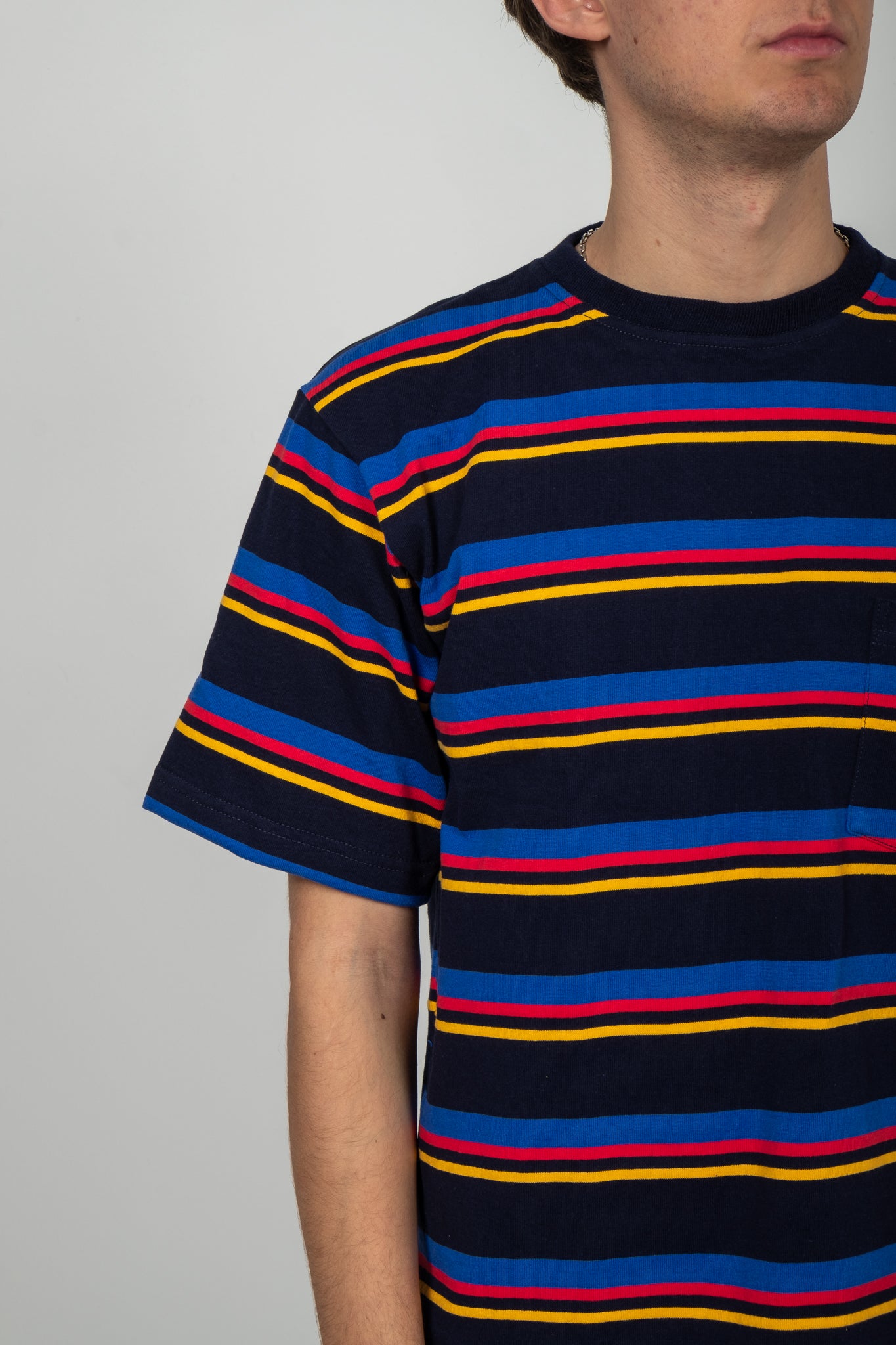 Pocket Rugby Tee - Multi Stripe