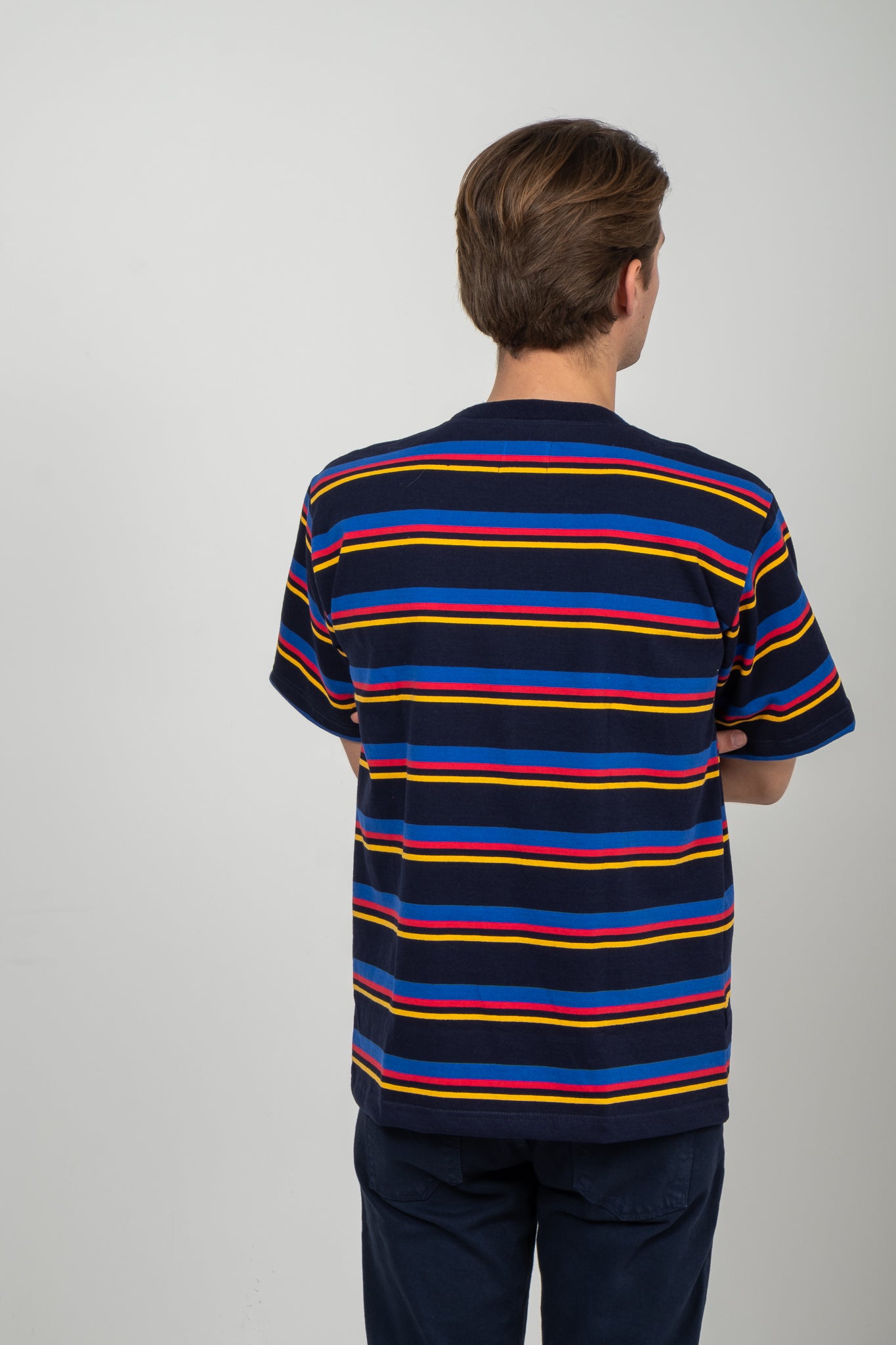 Pocket Rugby Tee - Multi Stripe