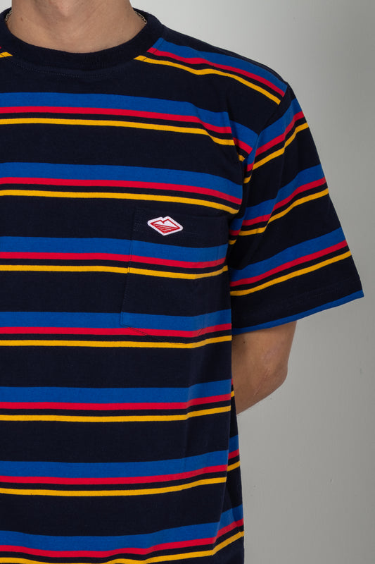 Pocket Rugby Tee - Multi Stripe