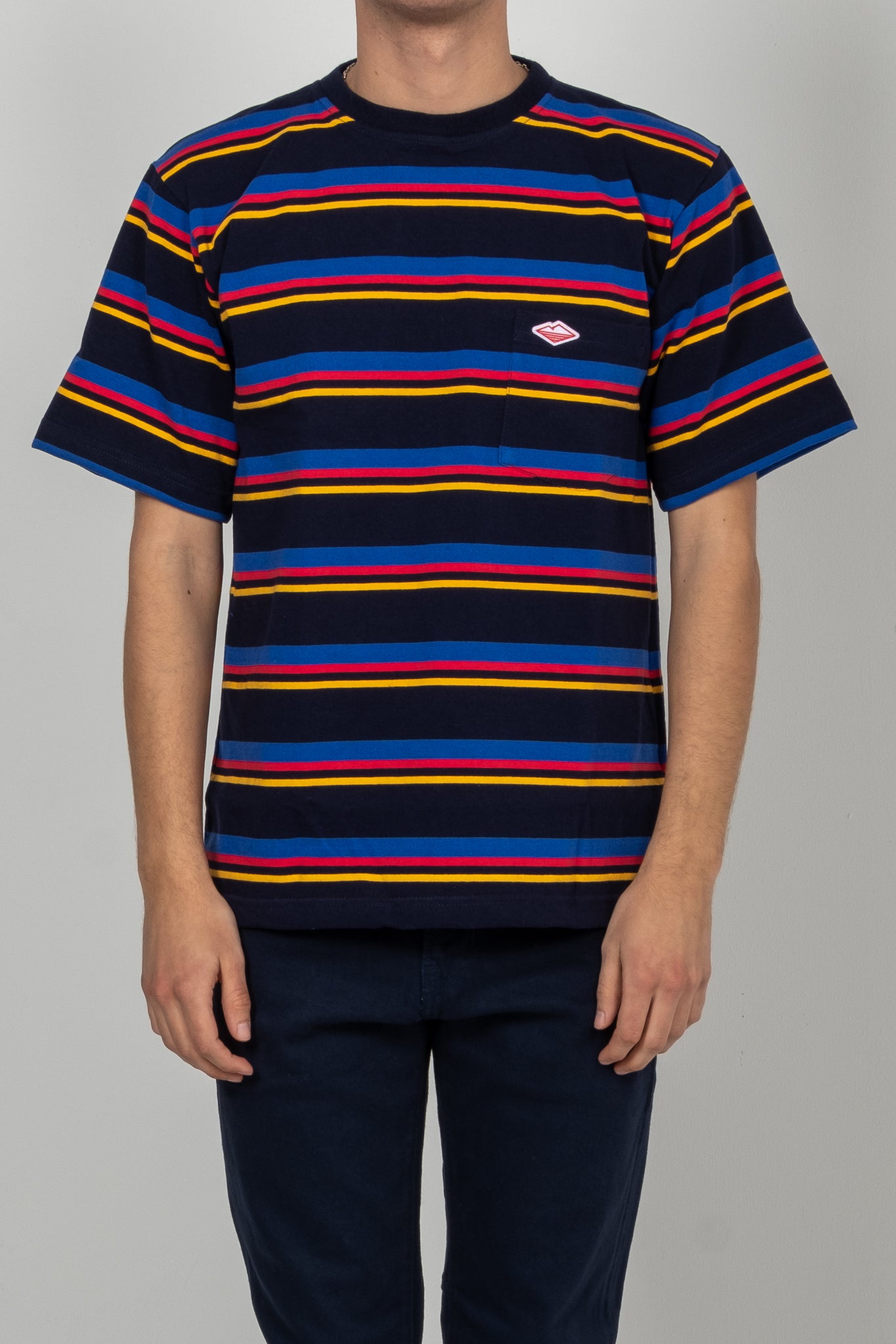 Pocket Rugby Tee - Multi Stripe