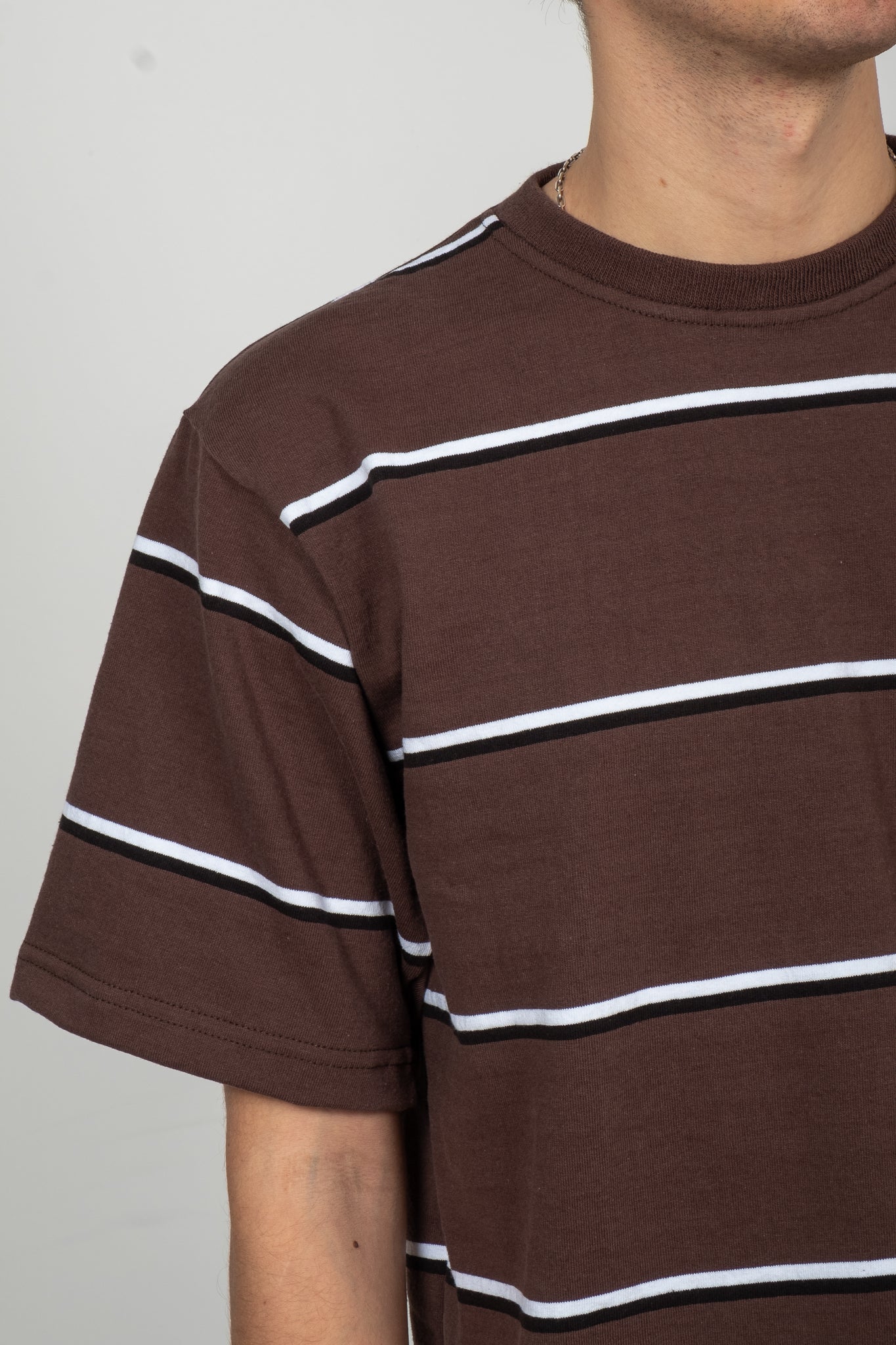 Pocket Rugby Tee - Olive Stripe